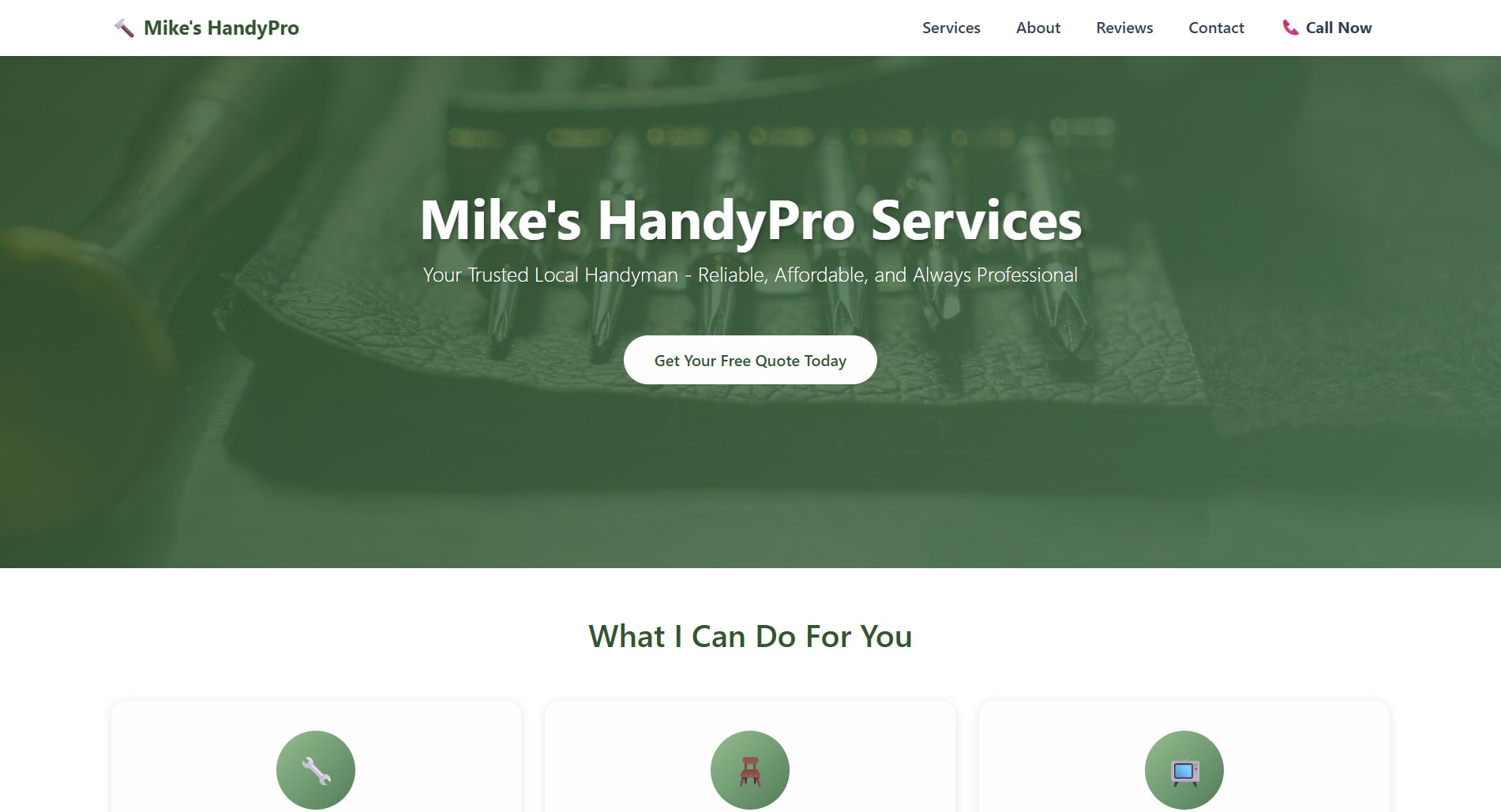 Sample Handyman Website